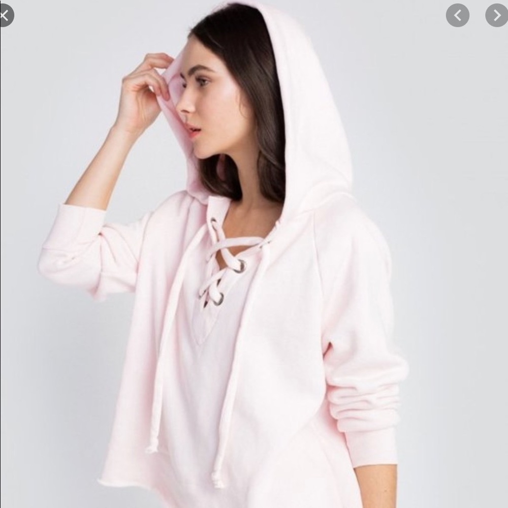 Wildfox Hutton Lace Up Hoodie